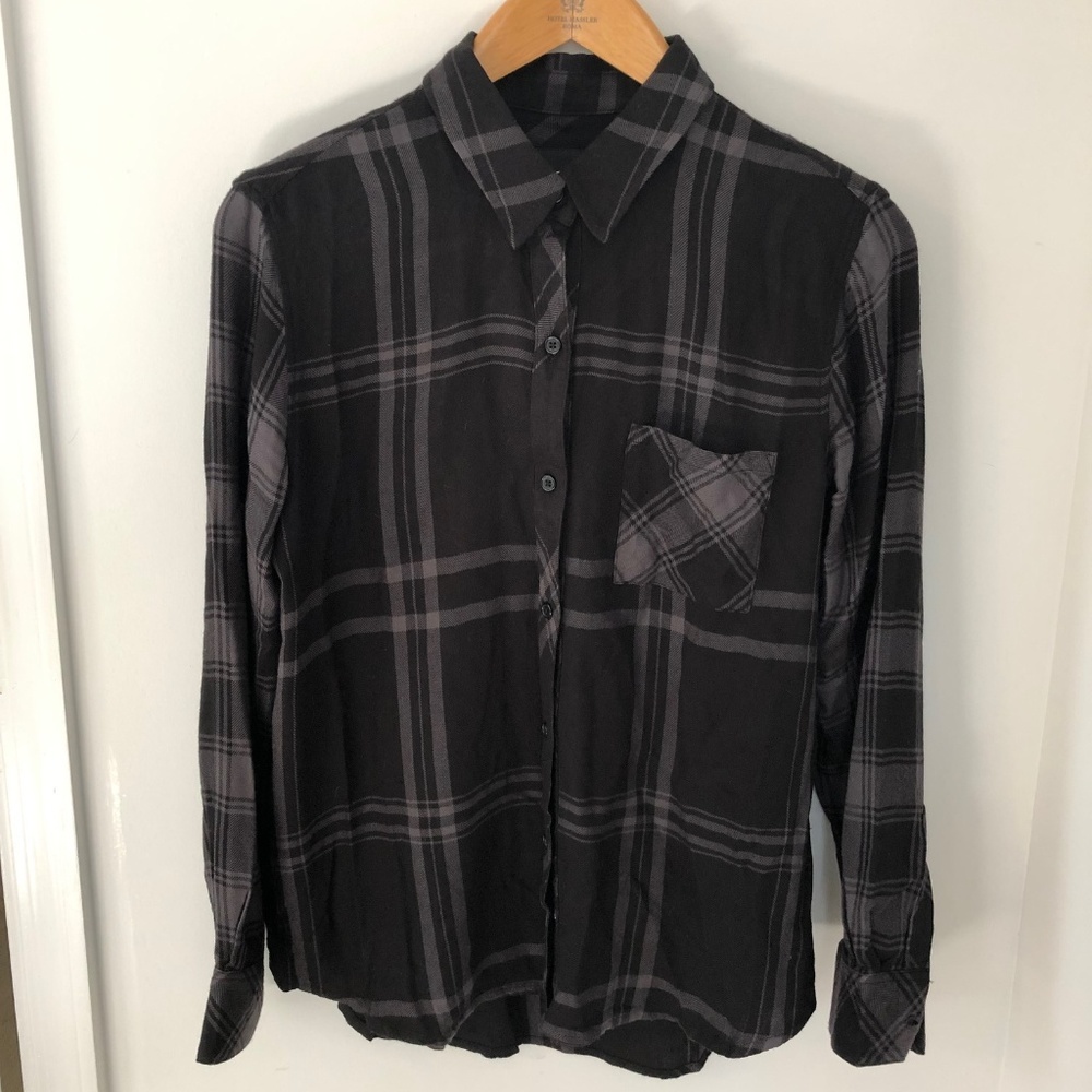 Rails Hunter Plaid Button-Front Shirt Women M